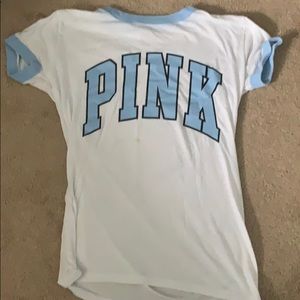 PINK blue and white top!